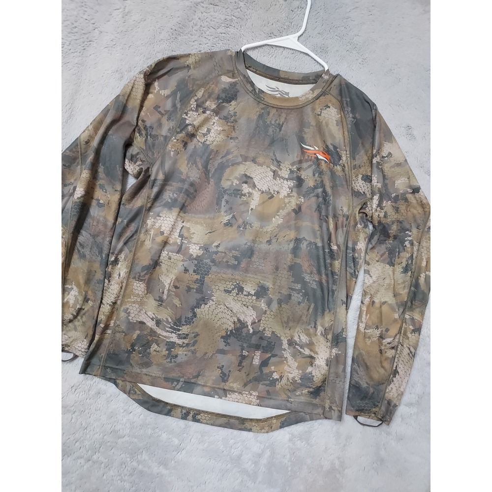 NEW Sitka Shirt Crew Mens Large Lightweight CORE Large Hunting Camo Shirt Brown